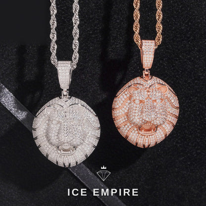 Iced Out Rose Gold Plated Moissanite Pendant
