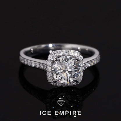 Iced Out 925 Silver Lab Grown Diamond Wedding Band