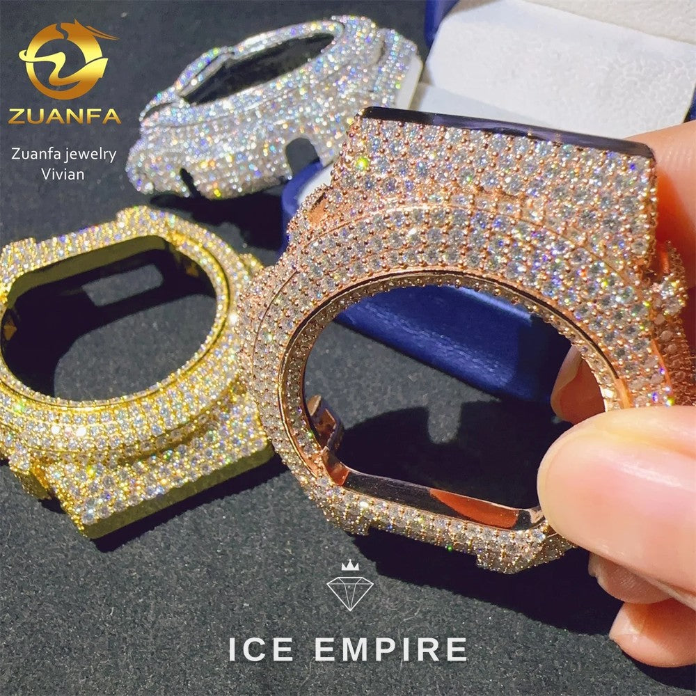 Iced Out 925 Silver Moissanite Watch