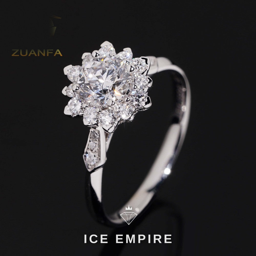 Iced Out 18K Gold Lab Grown Diamond Wedding Band
