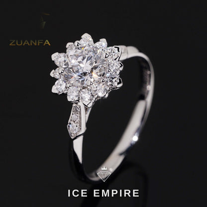 Iced Out 18K Gold Lab Grown Diamond Wedding Band