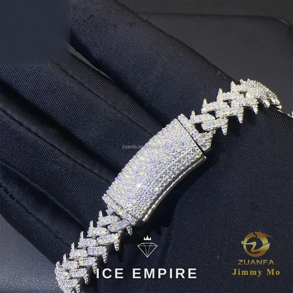 Iced Out Gold Plated Moissanite Cuban Chain