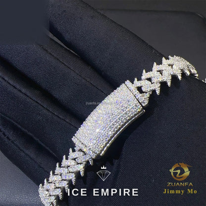 Iced Out Gold Plated Moissanite Cuban Chain