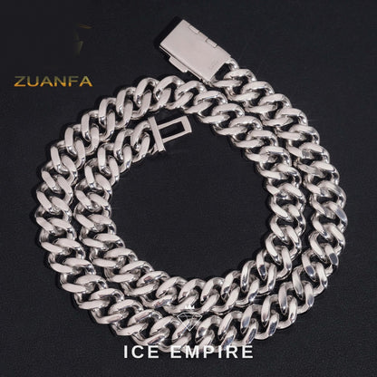 Iced Out Baguette Rose Gold Moissanite Cuban Chain