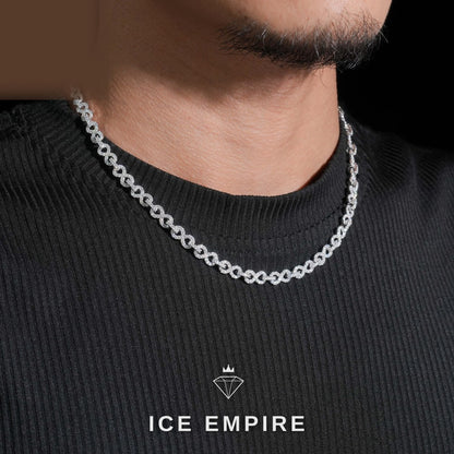 Iced Out Rose Gold Plated Moissanite Cuban Chain