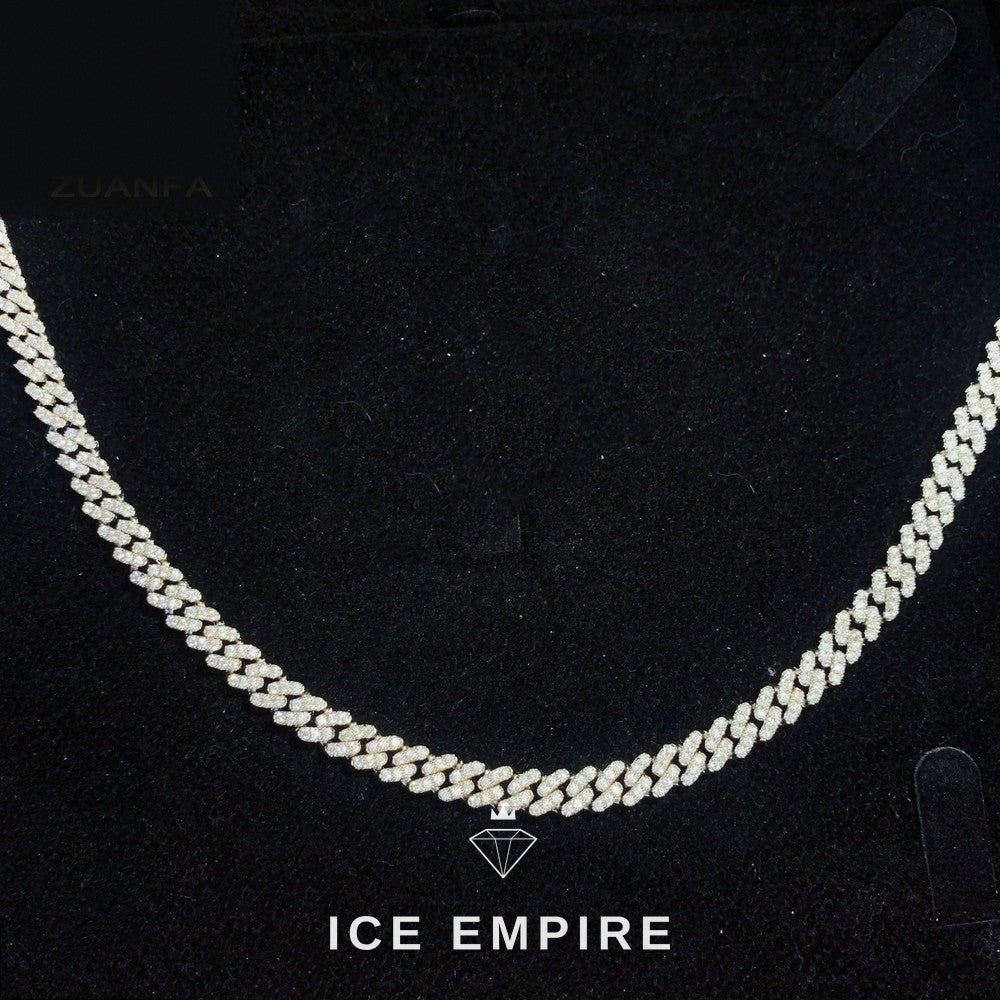 Iced Out Rose Gold Plated Moissanite Cuban Chain