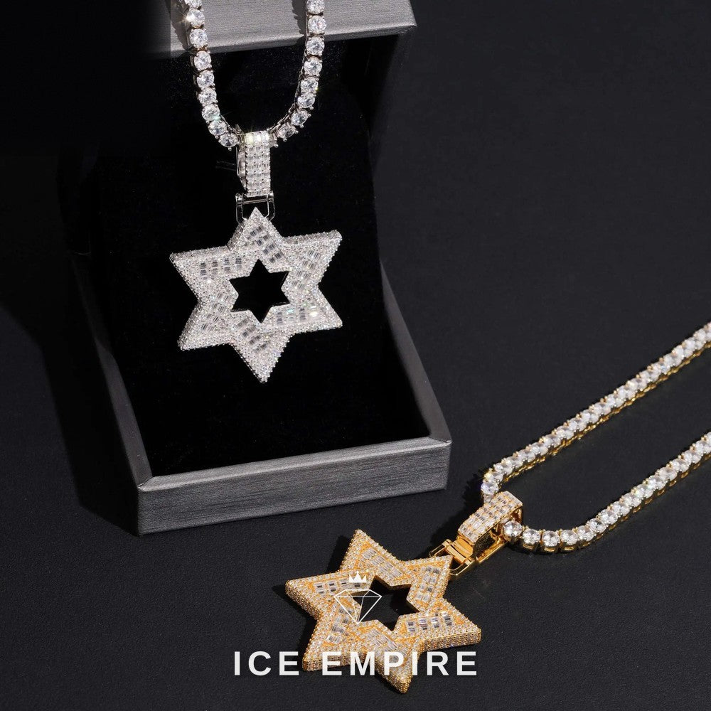 Iced Out Rose Gold Plated Moissanite Pendant