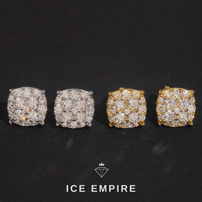 Iced Out Gold Plated Moissanite Earrings