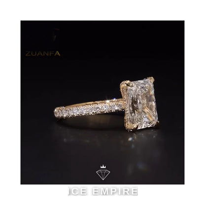 Iced Out Gold Plated Lab Grown Diamond Wedding Band