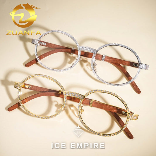 Iced Out 925 Silver Glasses