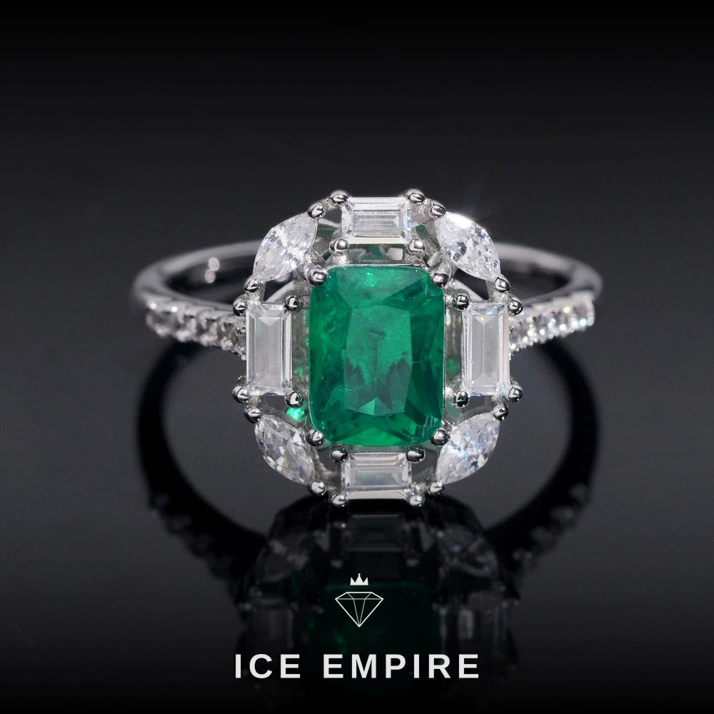Iced Out Gold Plated Lab Grown Diamond Engagement Ring