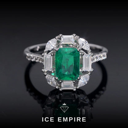 Iced Out Gold Plated Lab Grown Diamond Engagement Ring