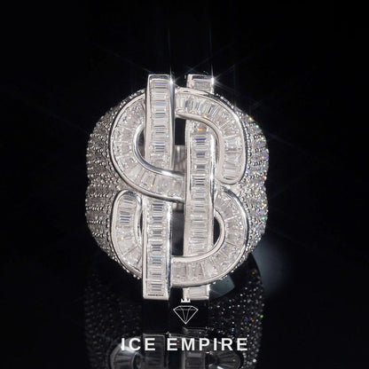 Iced Out 925 Silver Moissanite Ring
