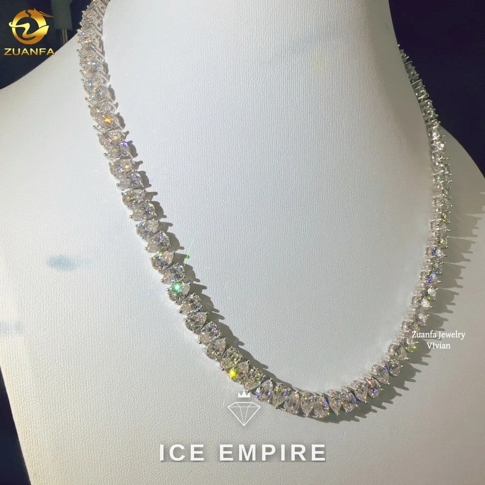 Iced Out Rose Gold Plated Moissanite Cuban Chain