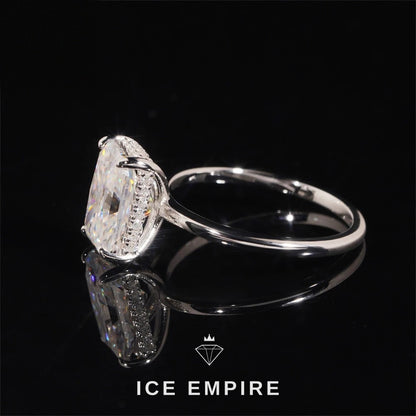 Iced Out Gold Plated Moissanite Wedding Band