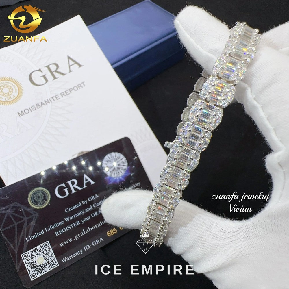 Iced Out Rose Gold Plated Moissanite Cuban Chain