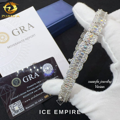 Iced Out Rose Gold Plated Moissanite Cuban Chain