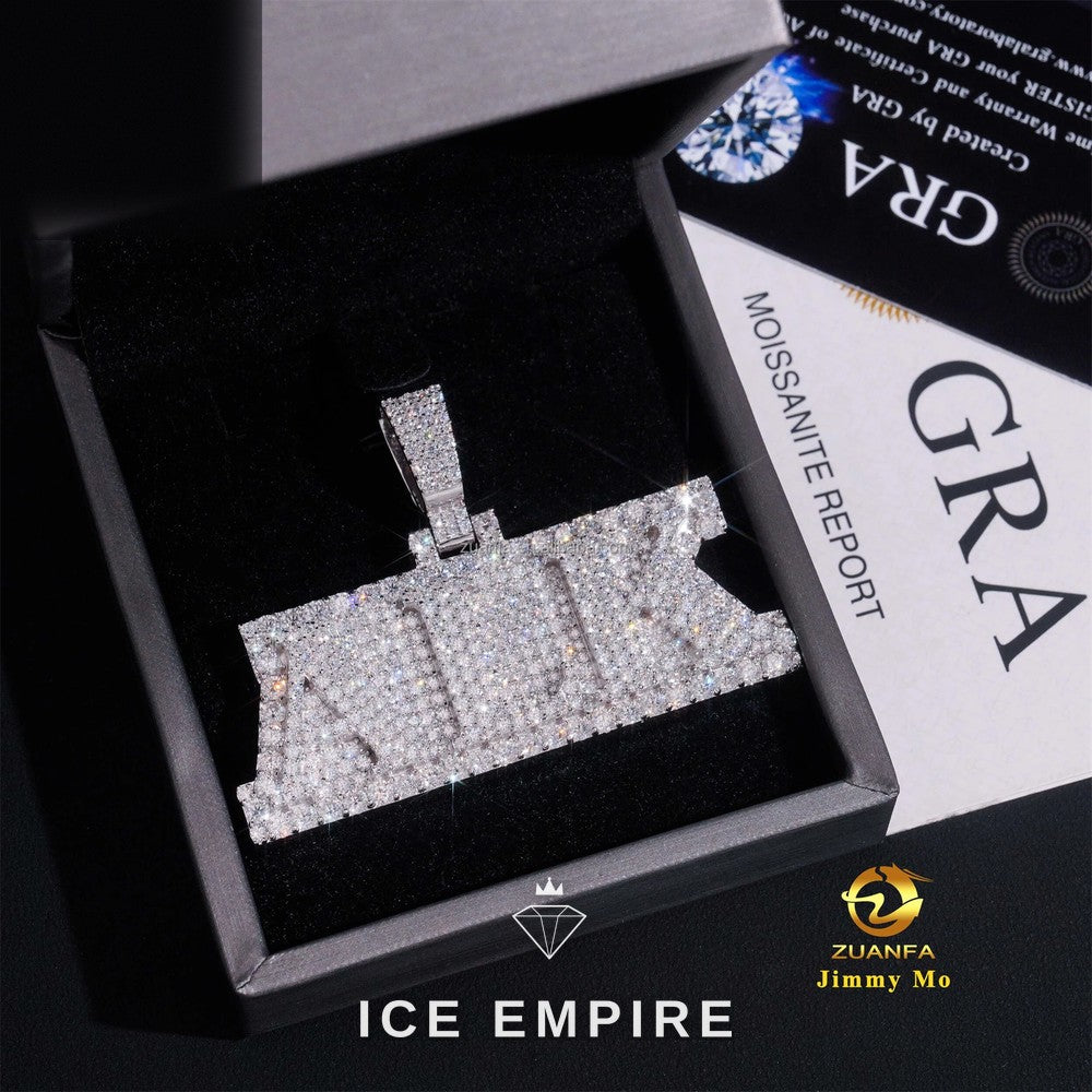 Iced Out 925 Silver Pendant
