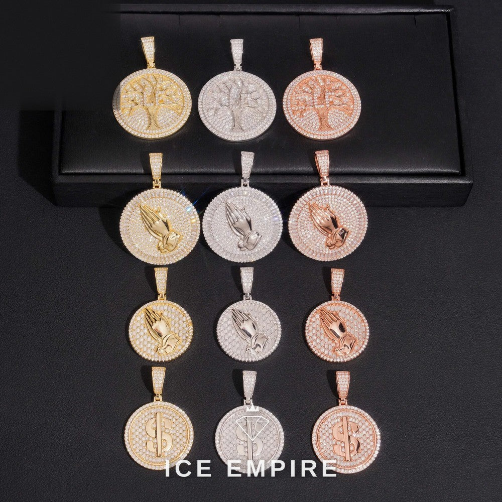 Iced Out Gold Plated Moissanite Pendant