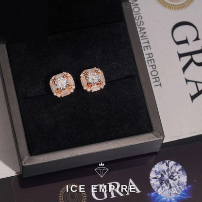 Iced Out 925 Silver Moissanite Earrings