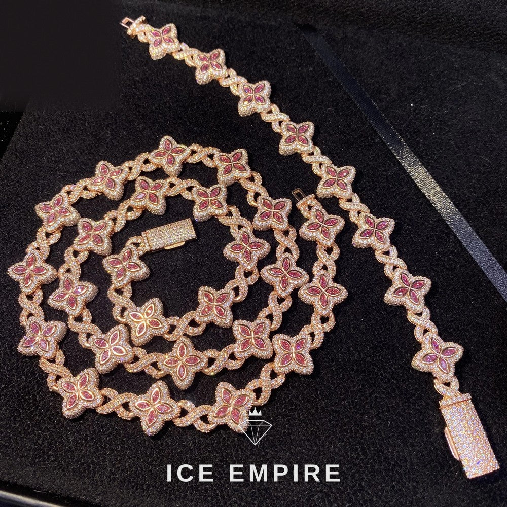 Iced Out 925 Silver Moissanite Cuban Chain