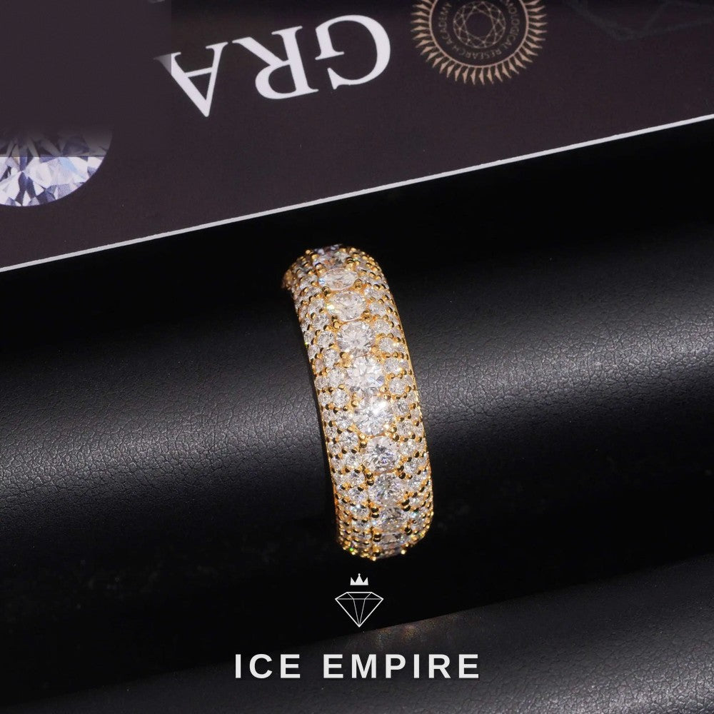 Iced Out 925 Silver Moissanite Ring