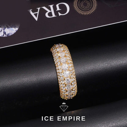 Iced Out 925 Silver Moissanite Ring