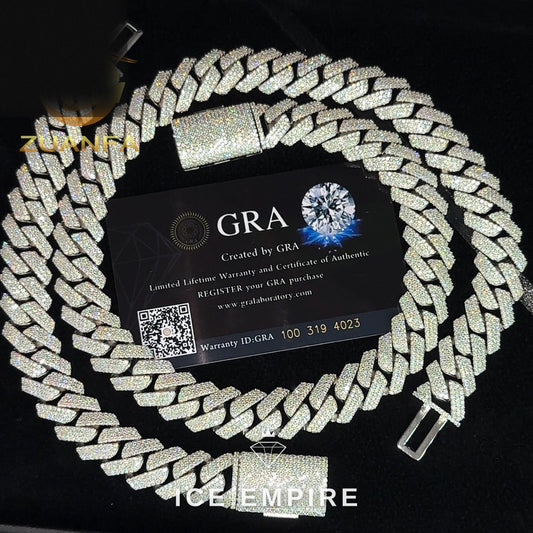 Iced Out Rose Gold Plated Moissanite Cuban Chain