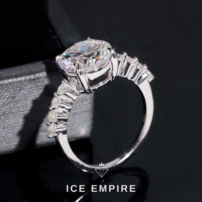 Iced Out Gold Plated Moissanite Wedding Band