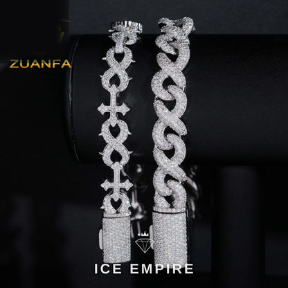 Iced Out Rose Gold Plated Moissanite Cuban Chain