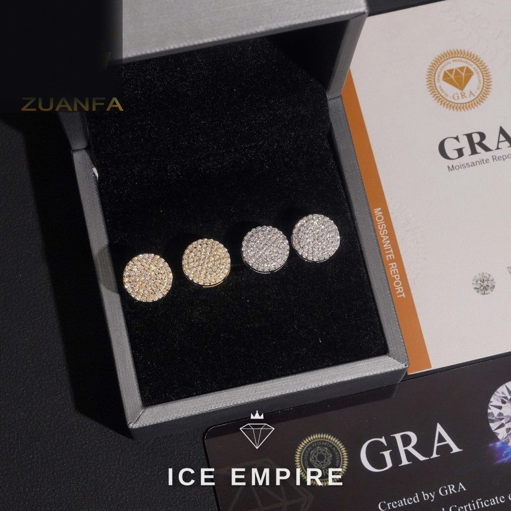 Iced Out 925 Silver Moissanite Earrings