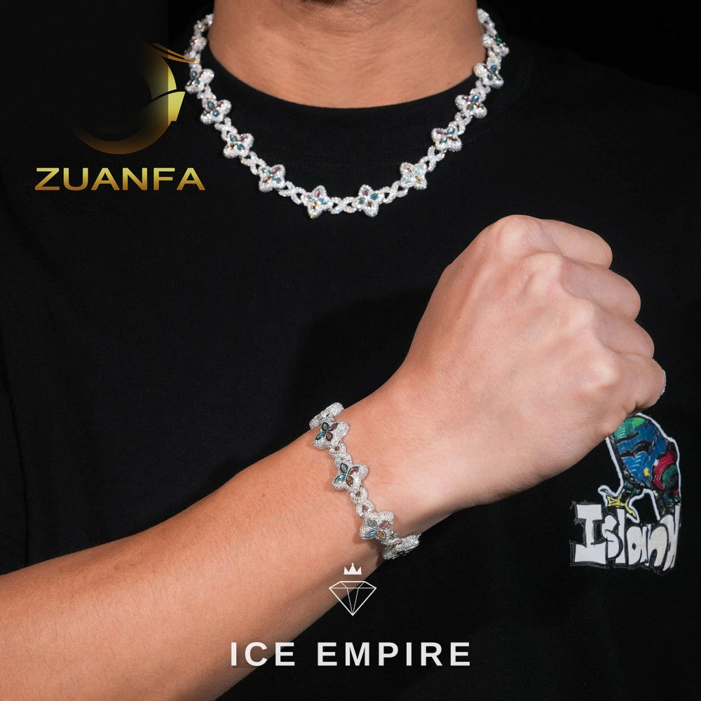 Iced Out Gold Plated Moissanite Cuban Chain