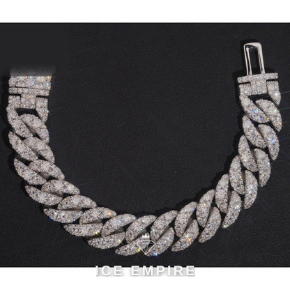 Iced Out Rose Gold Plated Moissanite Cuban Chain
