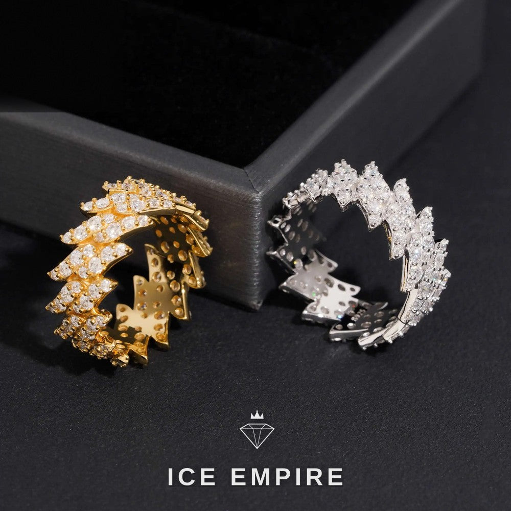 Iced Out 925 Silver Moissanite Ring
