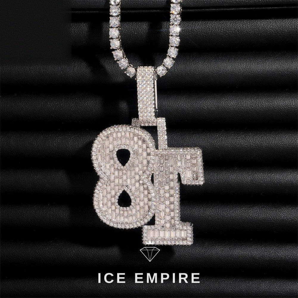 Iced Out Baguette Rose Gold Plated Cuban Chain