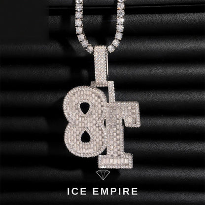 Iced Out Baguette Rose Gold Plated Cuban Chain