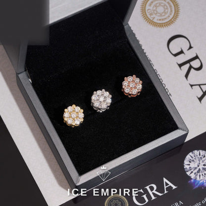 Iced Out 925 Silver Moissanite Earrings