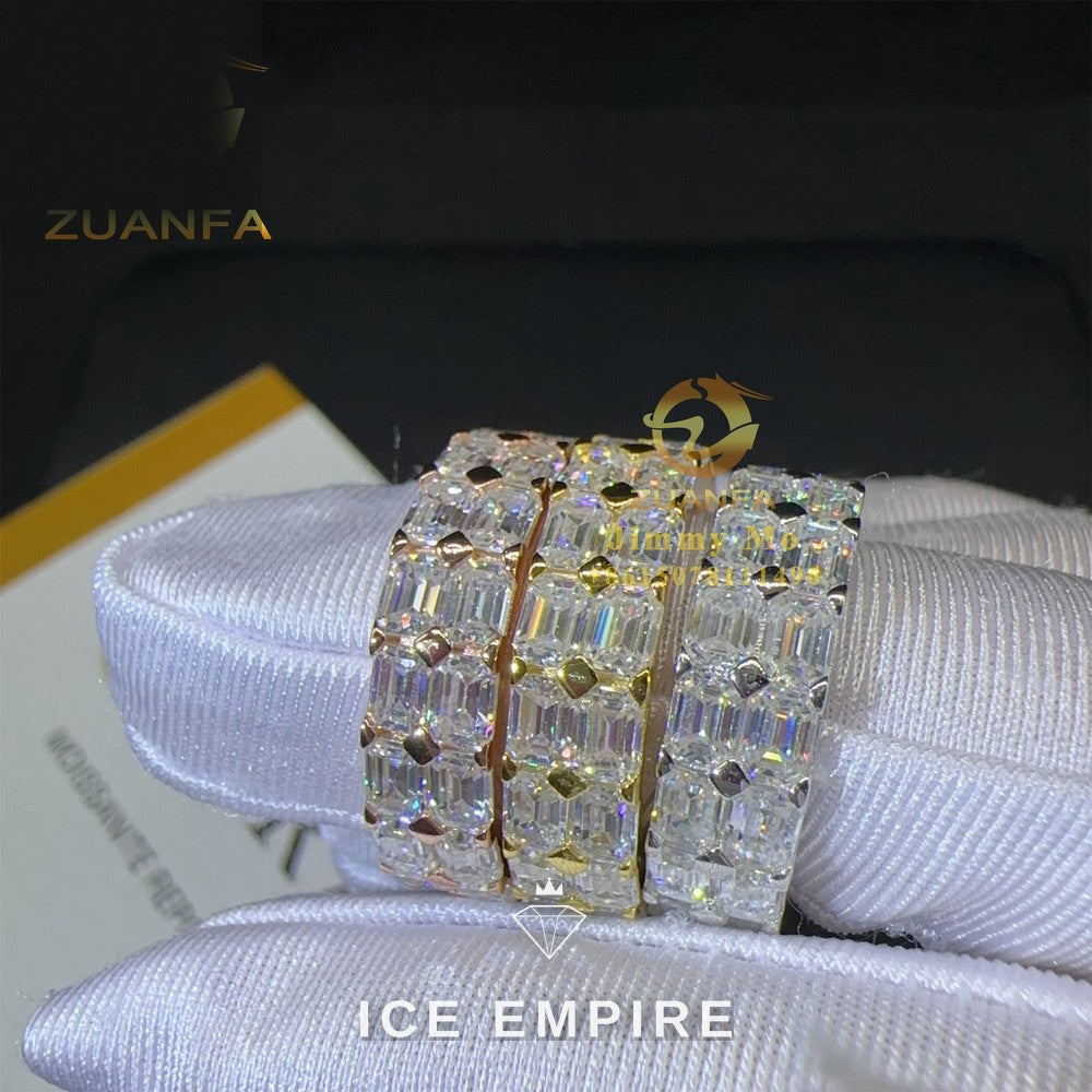 Iced Out 925 Silver Moissanite Ring