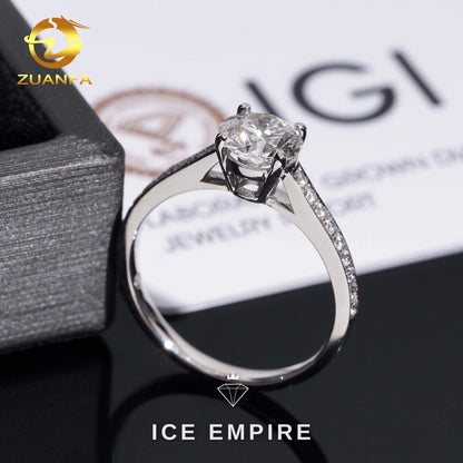 Iced Out 18K Gold Lab Grown Diamond Wedding Band