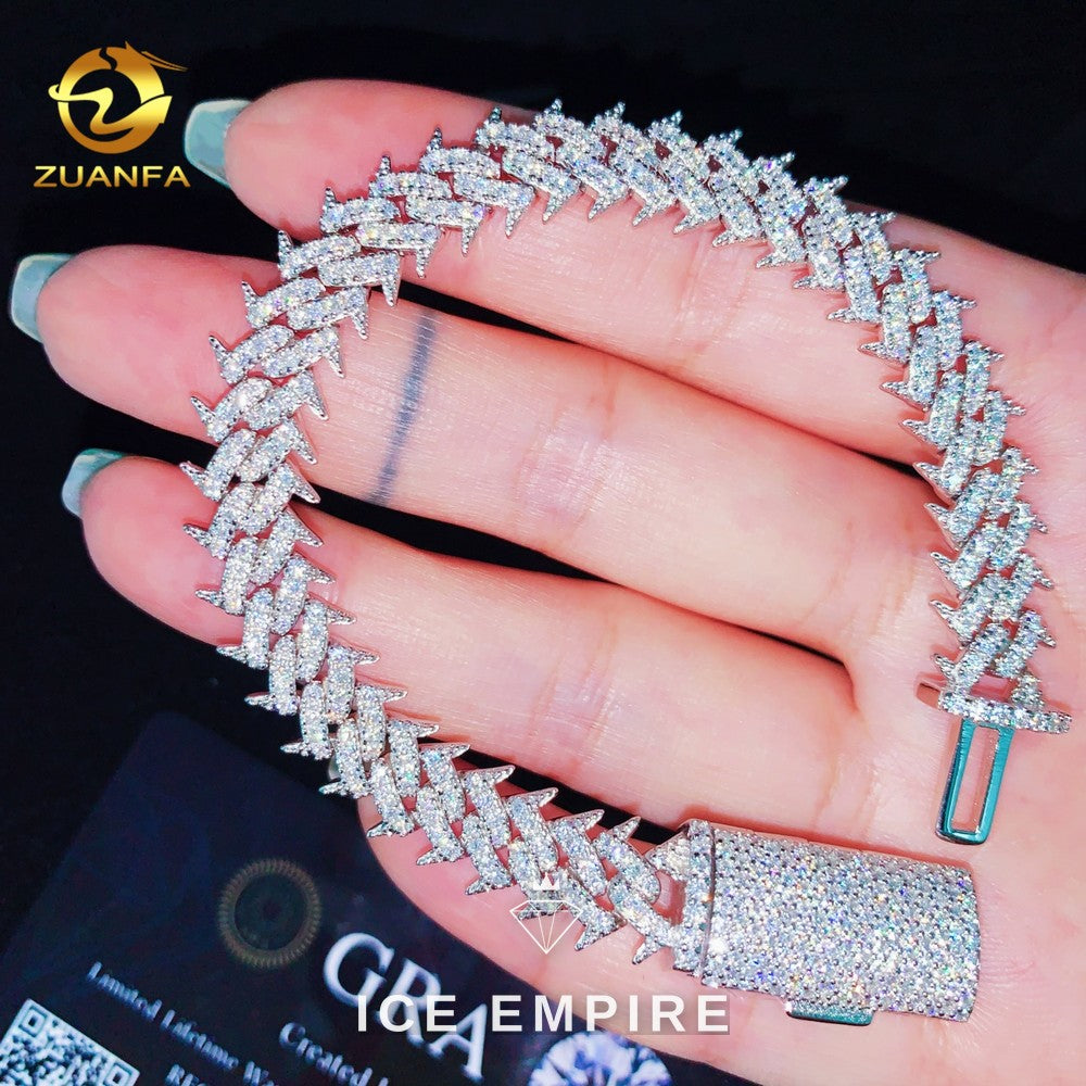 Iced Out Rose Gold Plated Moissanite Cuban Chain