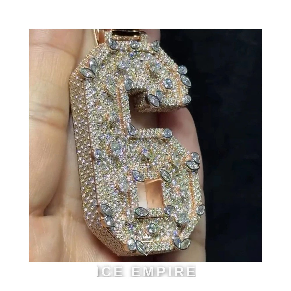 Iced Out 925 Silver Lab Grown Diamond Pendant