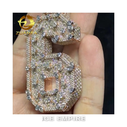 Iced Out 925 Silver Lab Grown Diamond Pendant