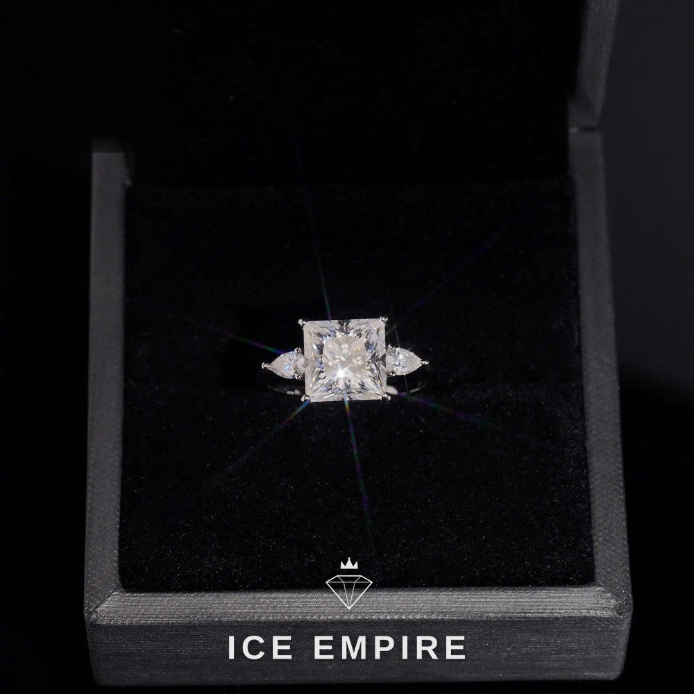 Iced Out Gold Plated Moissanite Wedding Band