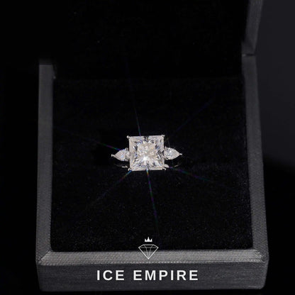 Iced Out Gold Plated Moissanite Wedding Band