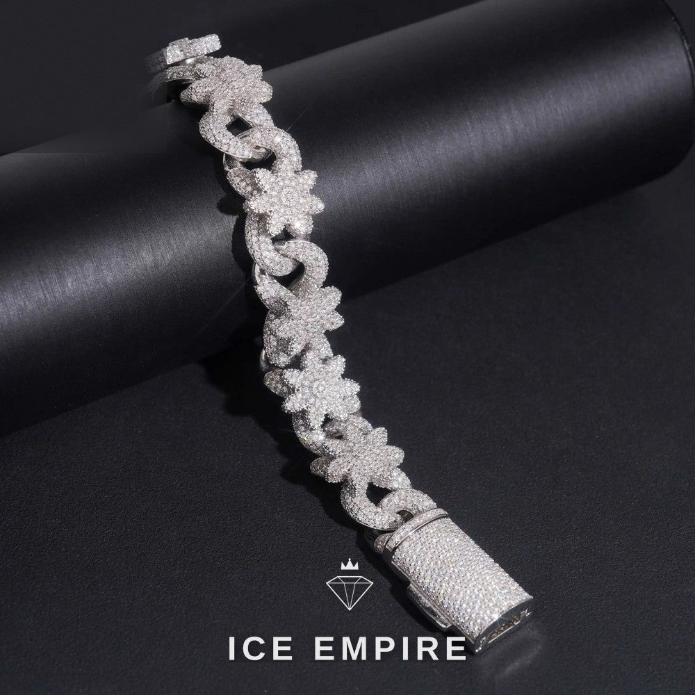 Iced Out 925 Silver Moissanite Cuban Chain