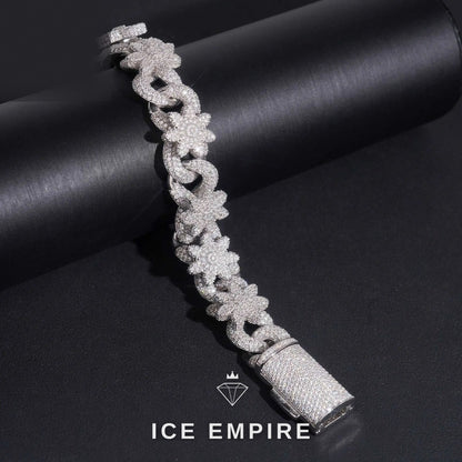 Iced Out 925 Silver Moissanite Cuban Chain
