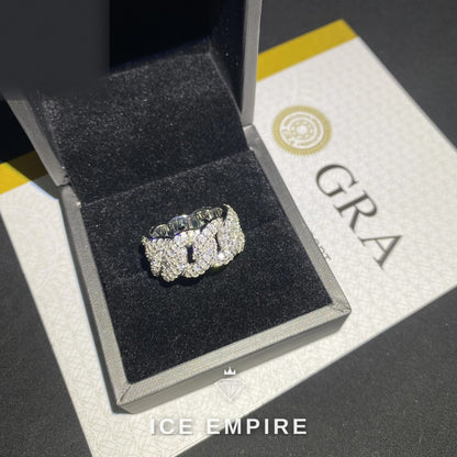 Iced Out 925 Silver Moissanite Cuban Chain