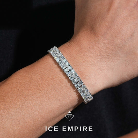 Iced Out 925 Silver Moissanite Tennis Bracelet