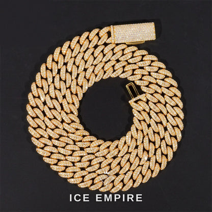 Iced Out Rose Gold Plated Moissanite Cuban Chain