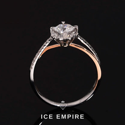 Iced Out 18K Gold Lab Grown Diamond Wedding Band